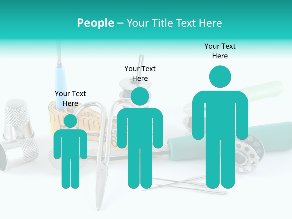 Thread Thimble White Background PowerPoint Template