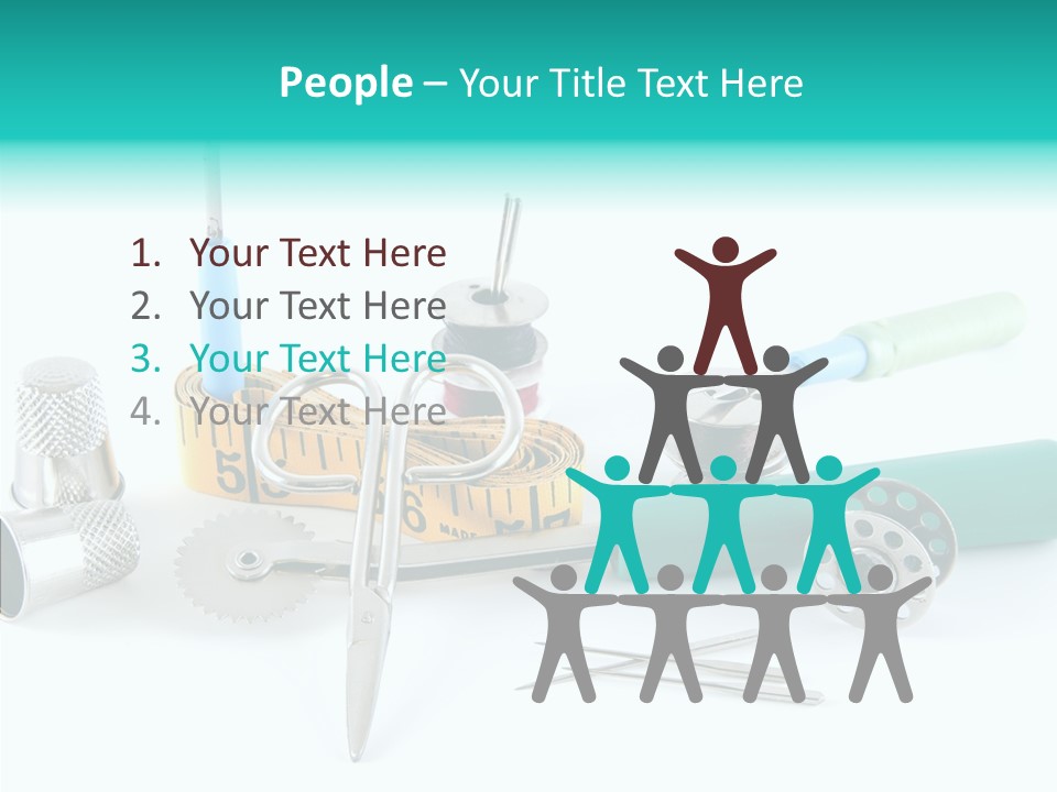 Thread Thimble White Background PowerPoint Template