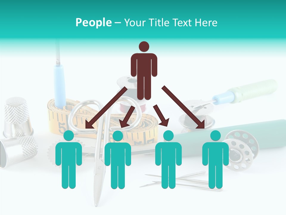 Thread Thimble White Background PowerPoint Template