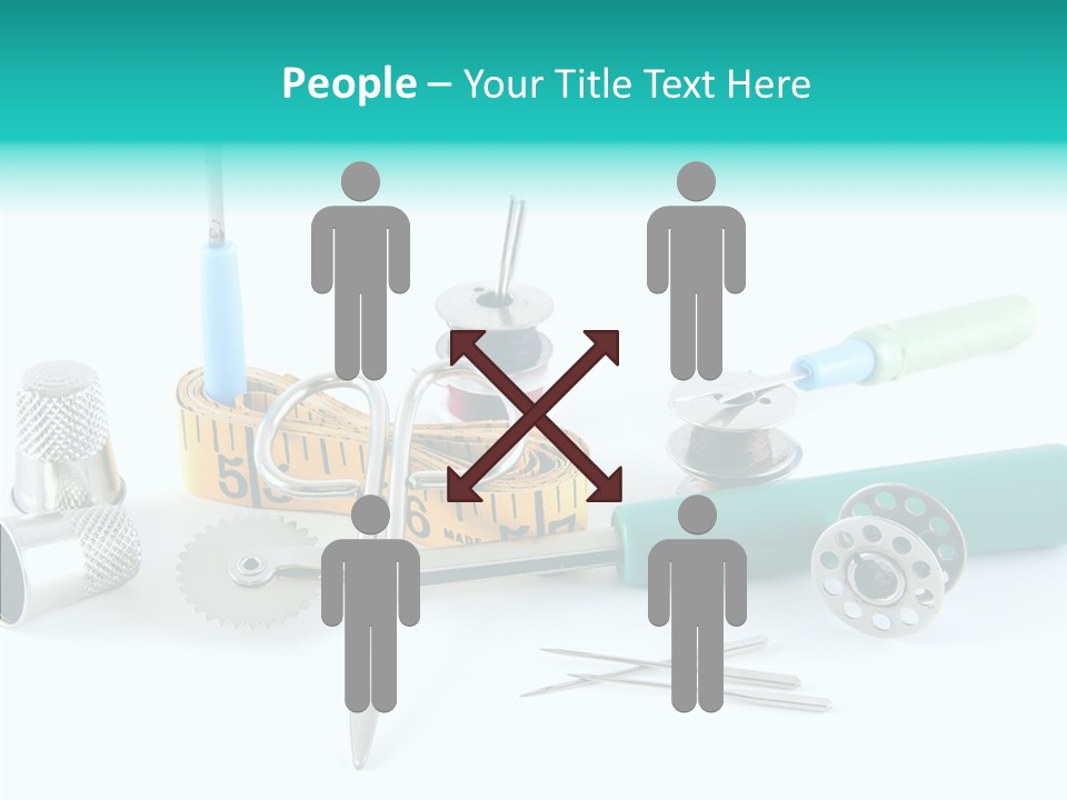Thread Thimble White Background PowerPoint Template