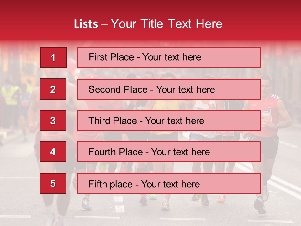 Group City Race PowerPoint Template