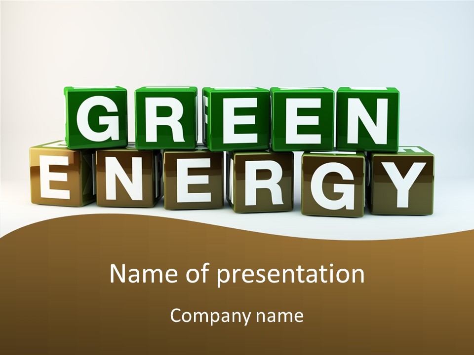 Cubes Energy Power PowerPoint Template