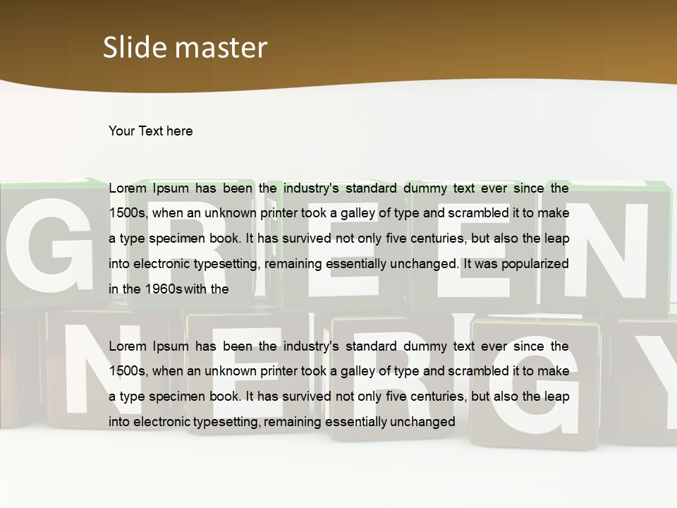 Cubes Energy Power PowerPoint Template