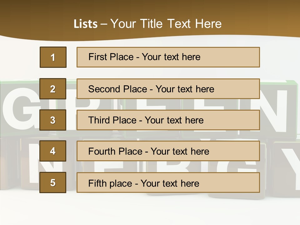 Cubes Energy Power PowerPoint Template