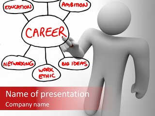 Connected Pen Career PowerPoint Template