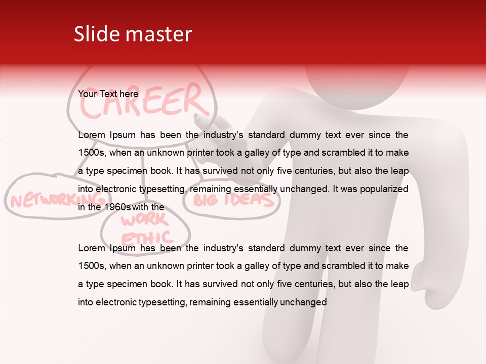 Connected Pen Career PowerPoint Template