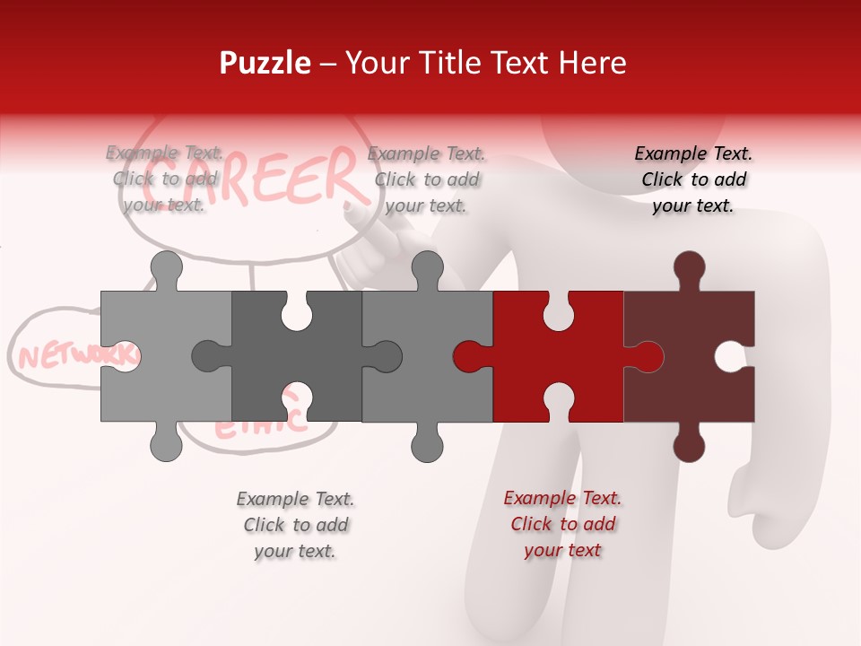 Connected Pen Career PowerPoint Template