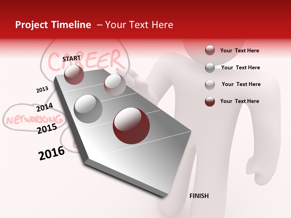 Connected Pen Career PowerPoint Template