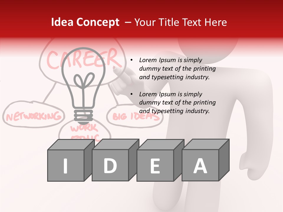 Connected Pen Career PowerPoint Template