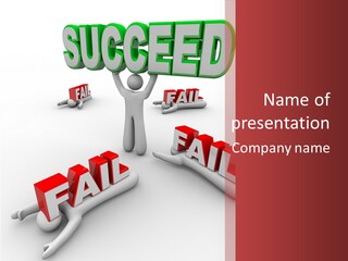 Succeed Fallen Competition PowerPoint Template