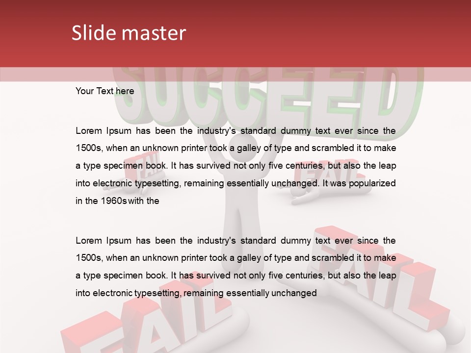 Succeed Fallen Competition PowerPoint Template