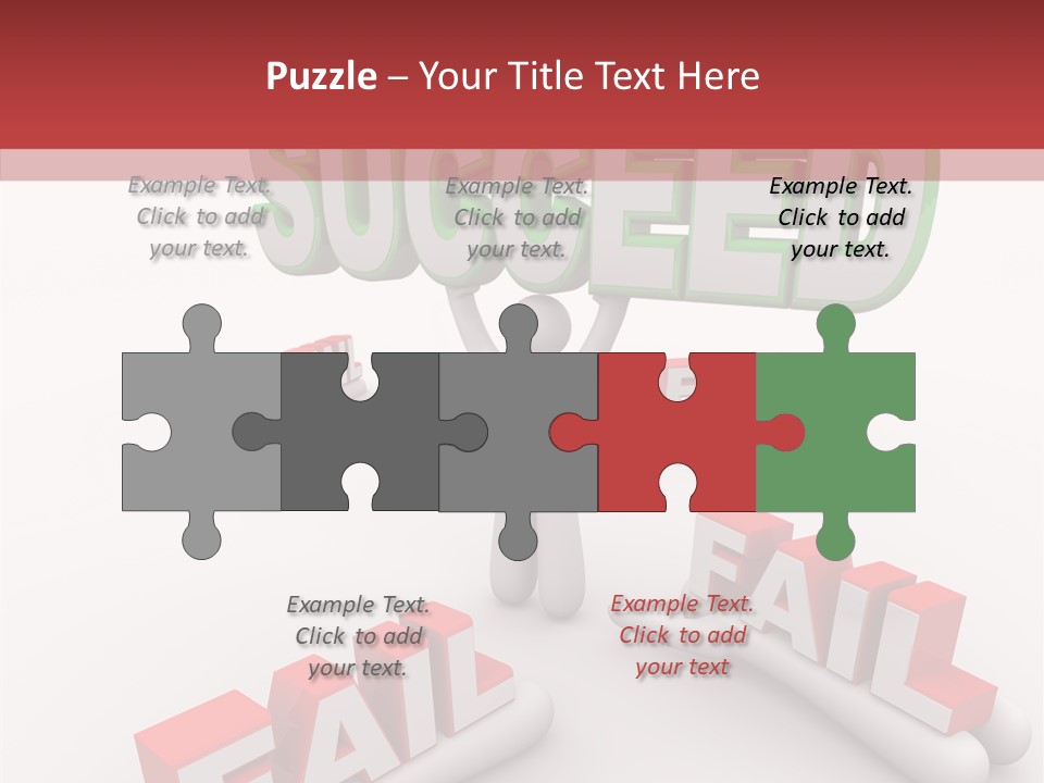 Succeed Fallen Competition PowerPoint Template