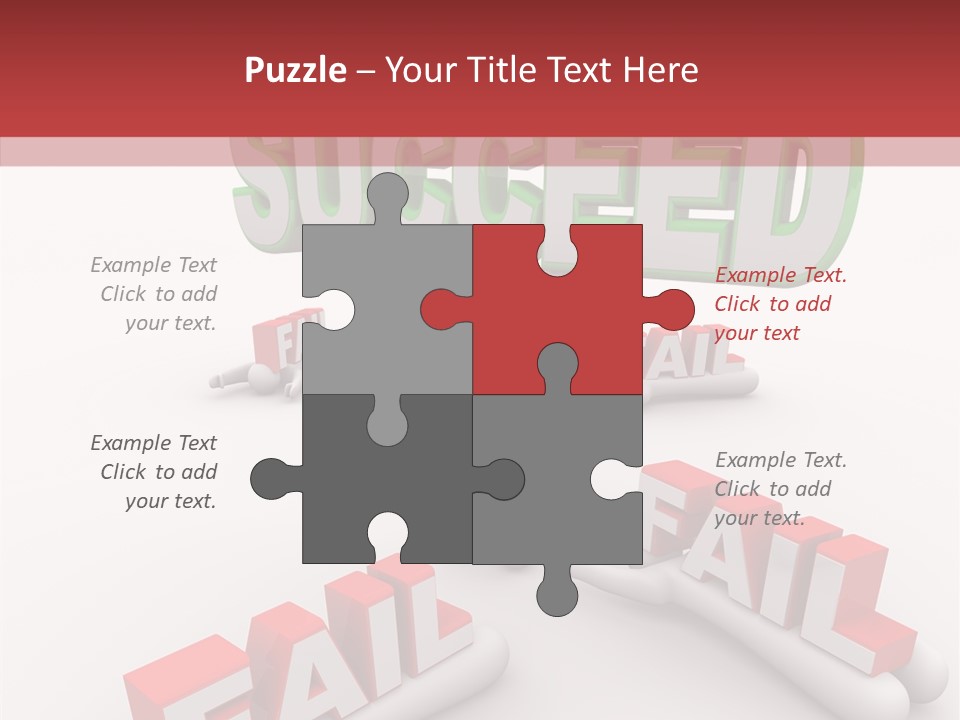 Succeed Fallen Competition PowerPoint Template
