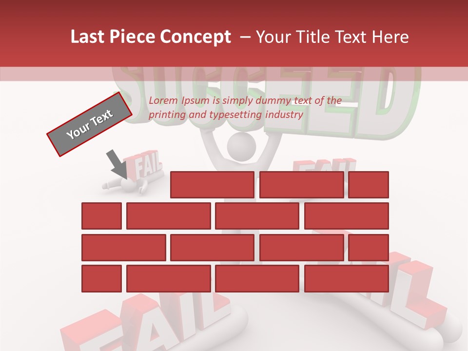 Succeed Fallen Competition PowerPoint Template