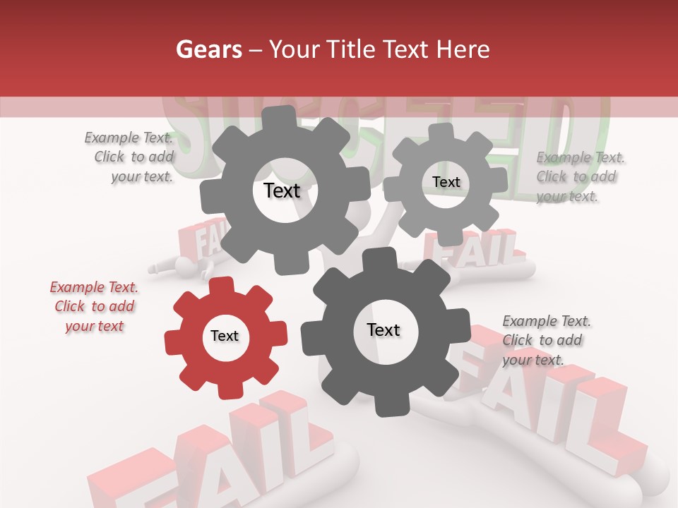 Succeed Fallen Competition PowerPoint Template