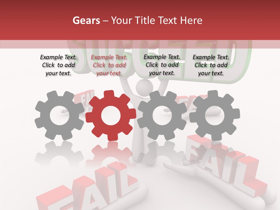 Succeed Fallen Competition PowerPoint Template