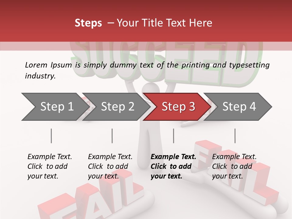 Succeed Fallen Competition PowerPoint Template