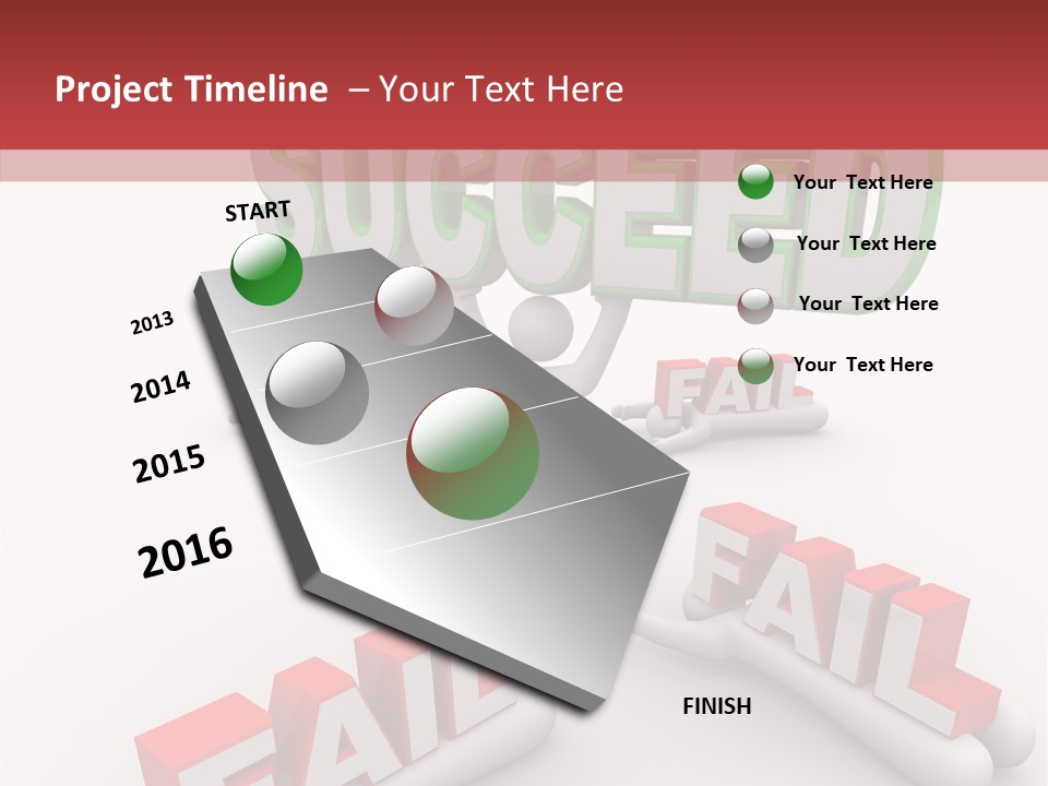 Succeed Fallen Competition PowerPoint Template