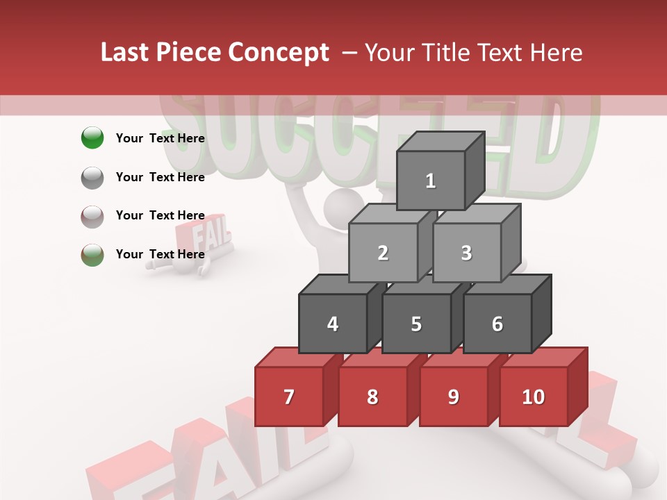 Succeed Fallen Competition PowerPoint Template