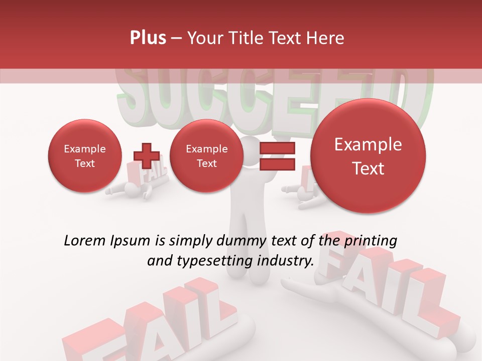Succeed Fallen Competition PowerPoint Template