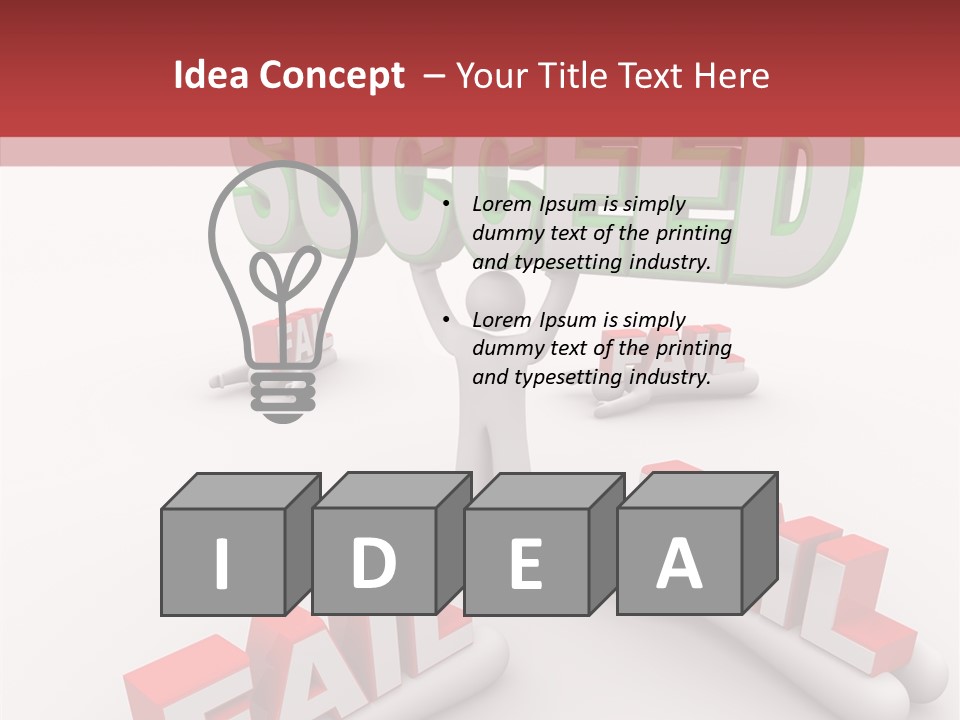 Succeed Fallen Competition PowerPoint Template