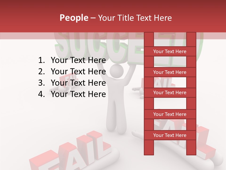 Succeed Fallen Competition PowerPoint Template