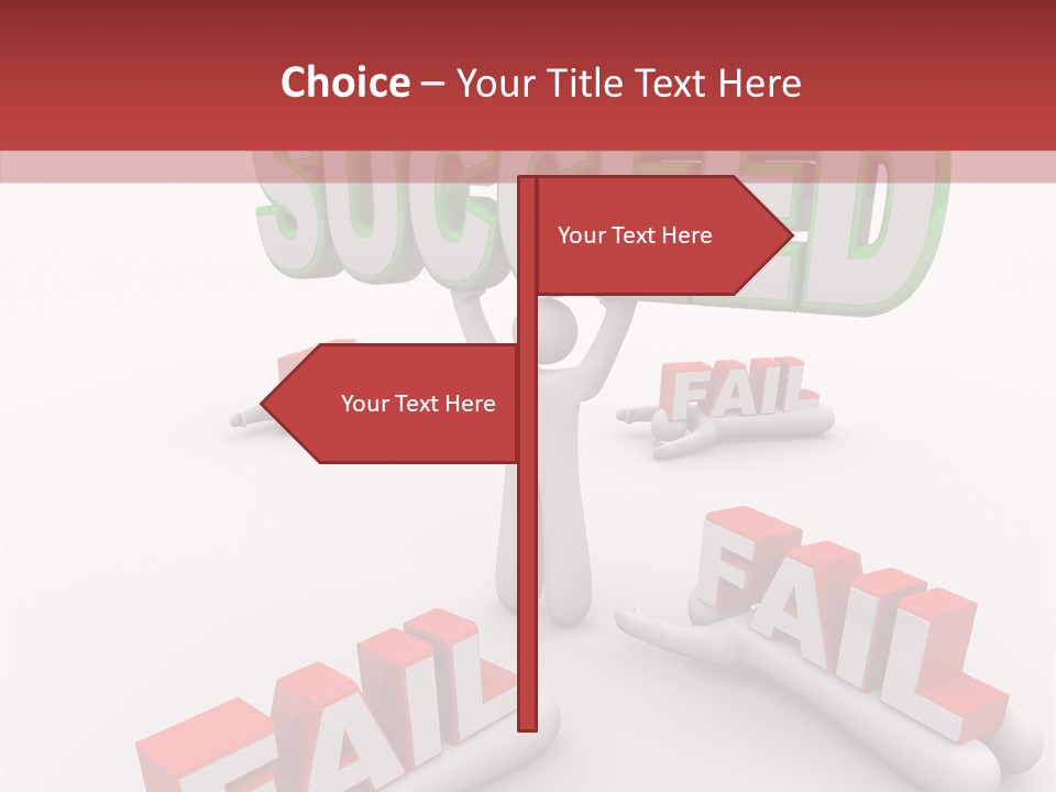 Succeed Fallen Competition PowerPoint Template