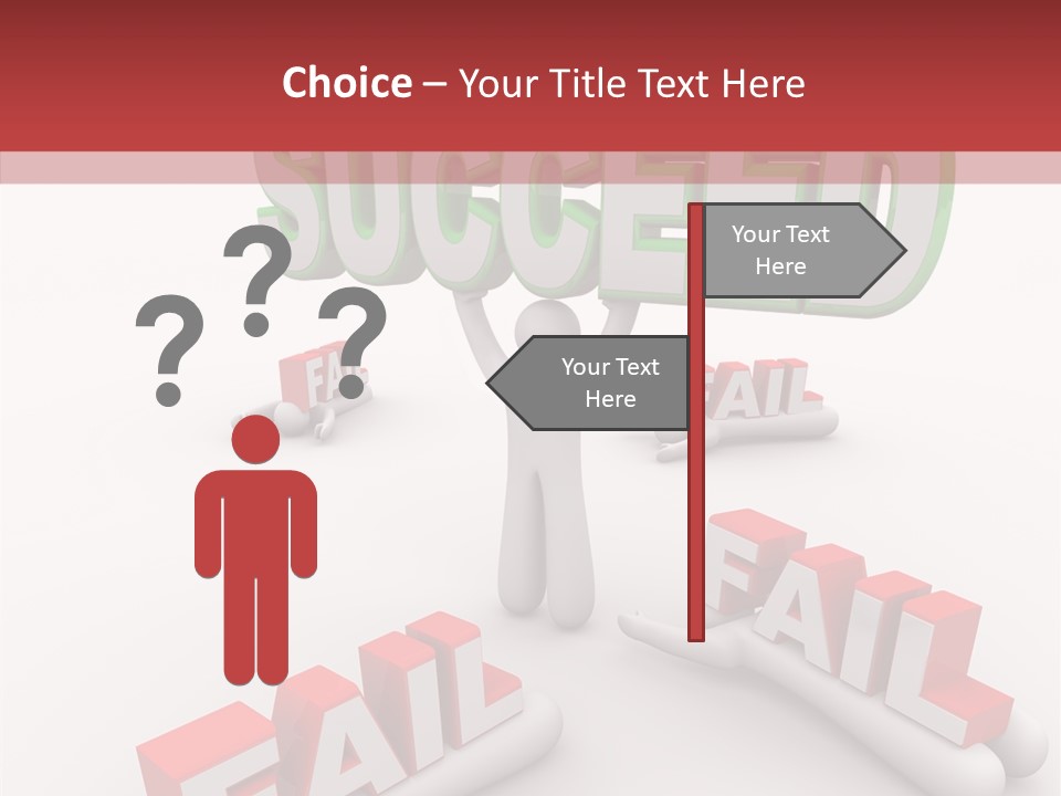 Succeed Fallen Competition PowerPoint Template