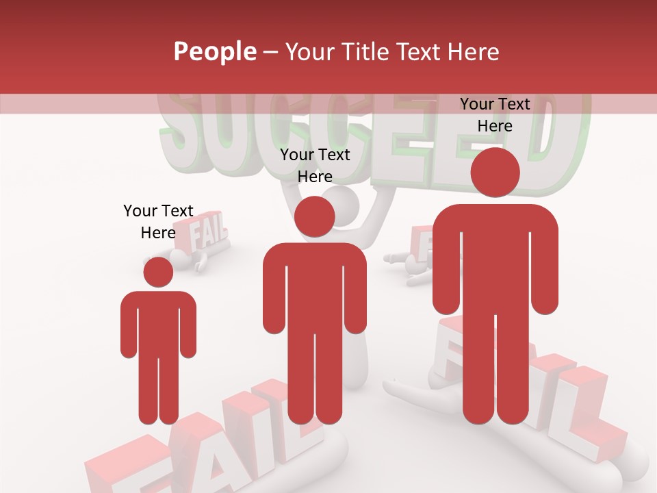 Succeed Fallen Competition PowerPoint Template