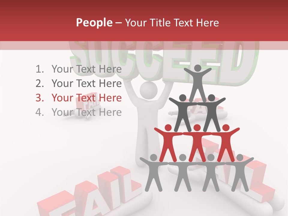 Succeed Fallen Competition PowerPoint Template