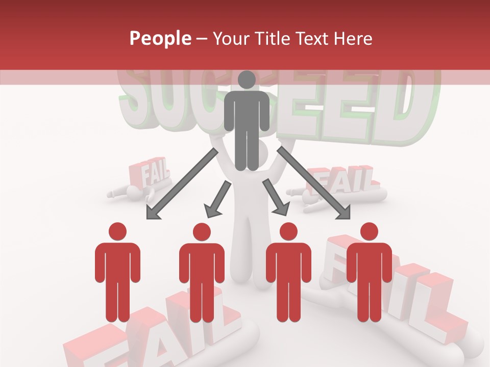 Succeed Fallen Competition PowerPoint Template