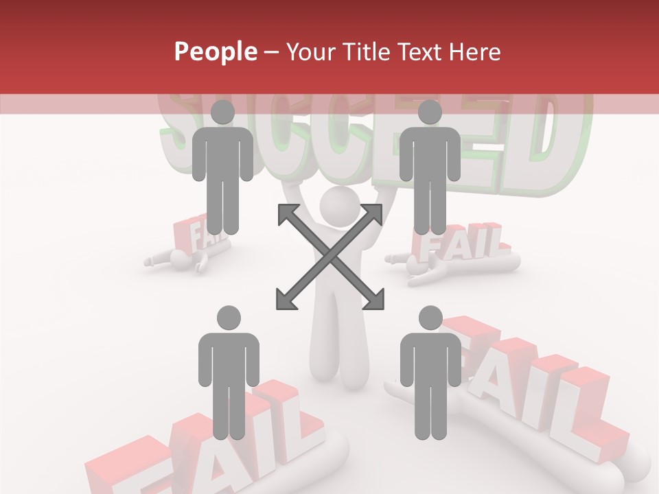 Succeed Fallen Competition PowerPoint Template