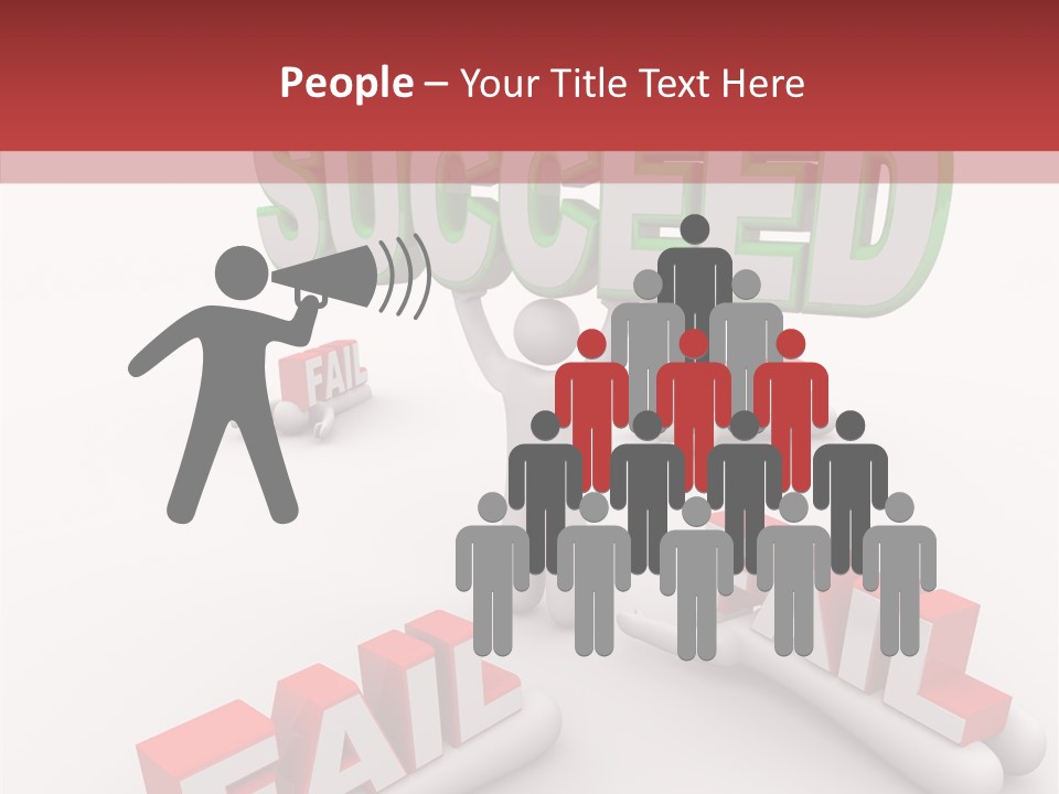 Succeed Fallen Competition PowerPoint Template