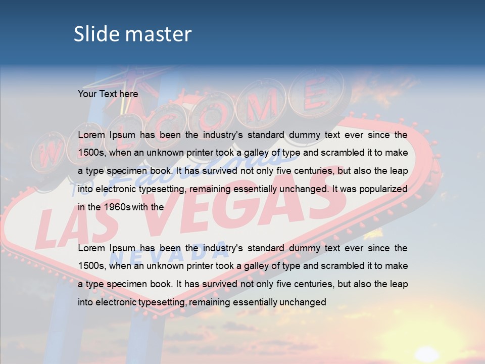 Sign Nevada Welcome PowerPoint Template