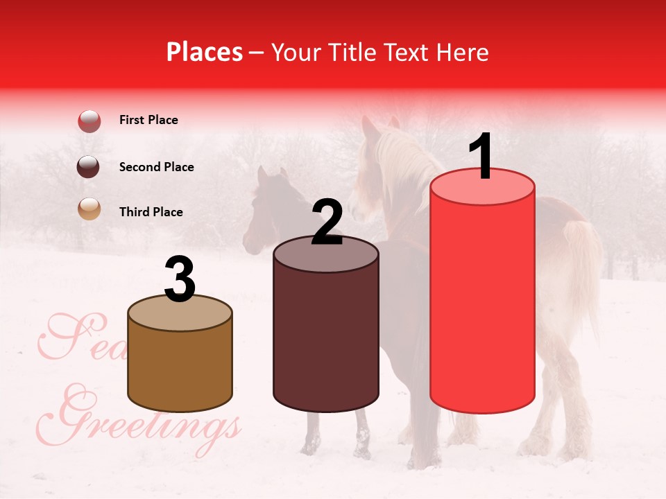 Looking For Santa Two Horses Small Horse PowerPoint Template