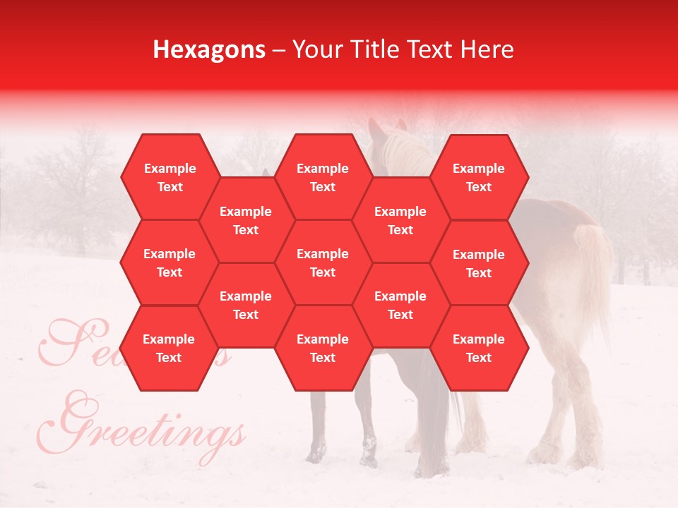 Looking For Santa Two Horses Small Horse PowerPoint Template