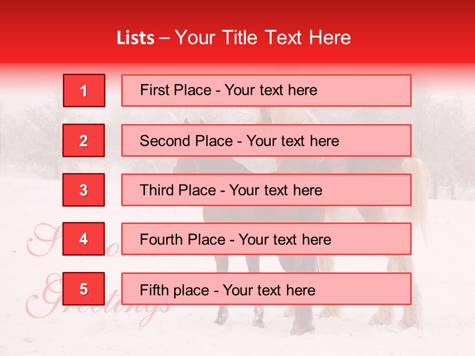 Looking For Santa Two Horses Small Horse PowerPoint Template