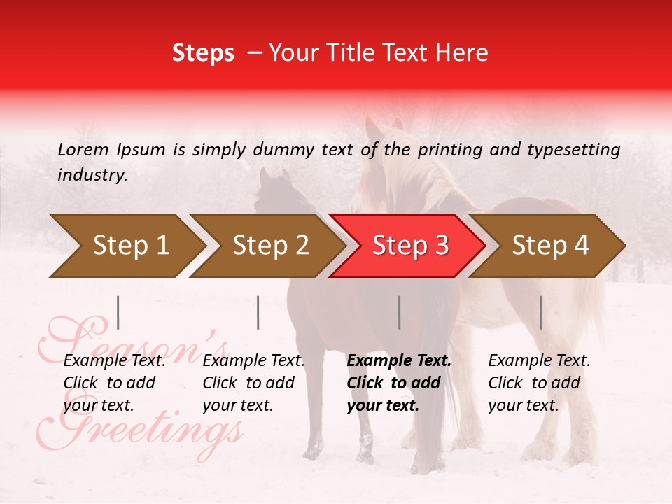 Looking For Santa Two Horses Small Horse PowerPoint Template