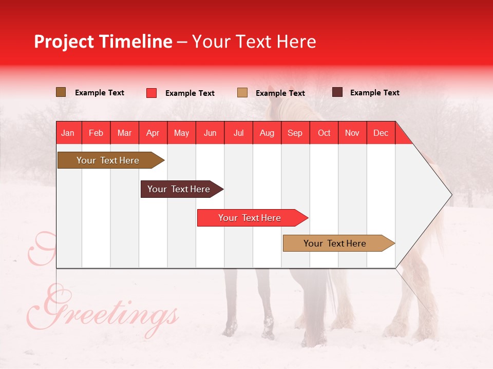 Looking For Santa Two Horses Small Horse PowerPoint Template