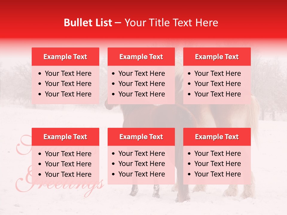 Looking For Santa Two Horses Small Horse PowerPoint Template