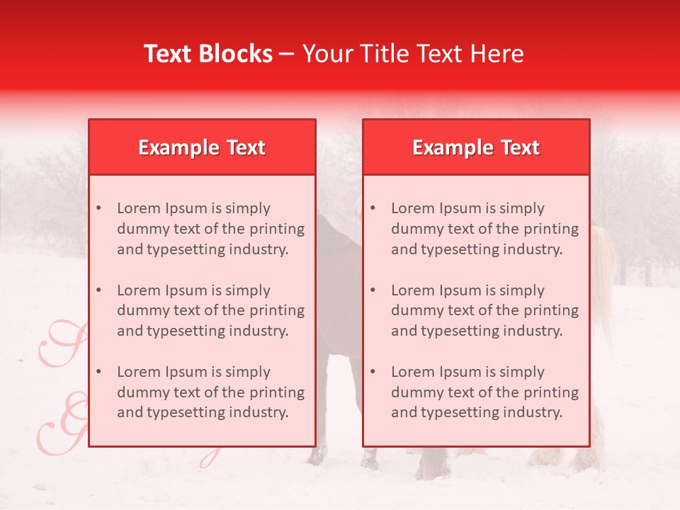 Looking For Santa Two Horses Small Horse PowerPoint Template