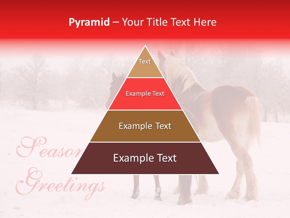 Looking For Santa Two Horses Small Horse PowerPoint Template