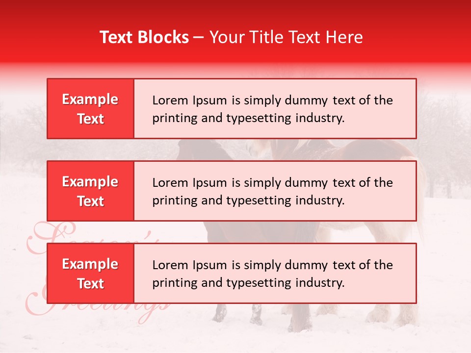 Looking For Santa Two Horses Small Horse PowerPoint Template