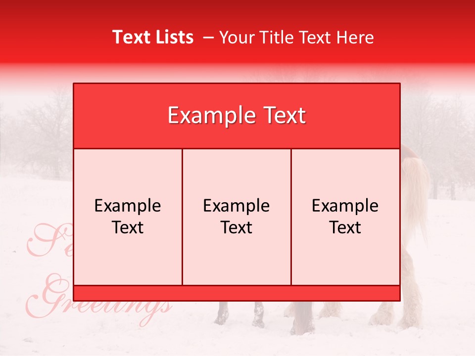 Looking For Santa Two Horses Small Horse PowerPoint Template