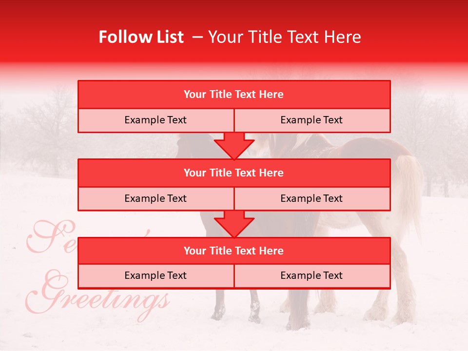 Looking For Santa Two Horses Small Horse PowerPoint Template