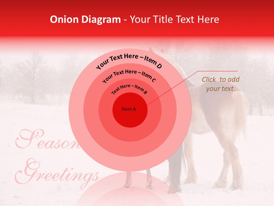 Looking For Santa Two Horses Small Horse PowerPoint Template