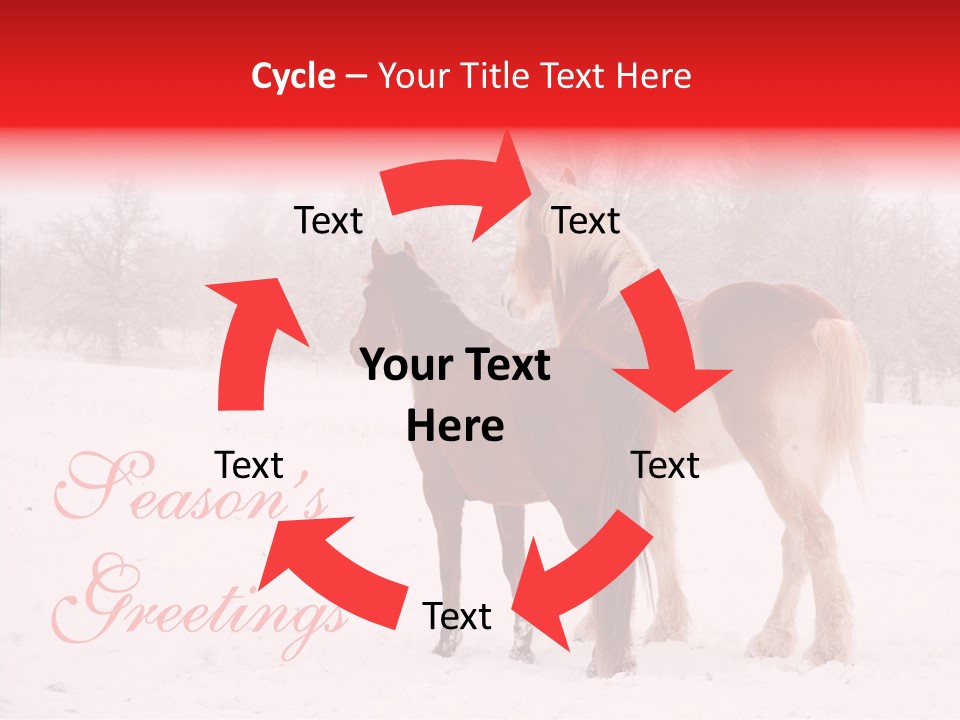 Looking For Santa Two Horses Small Horse PowerPoint Template