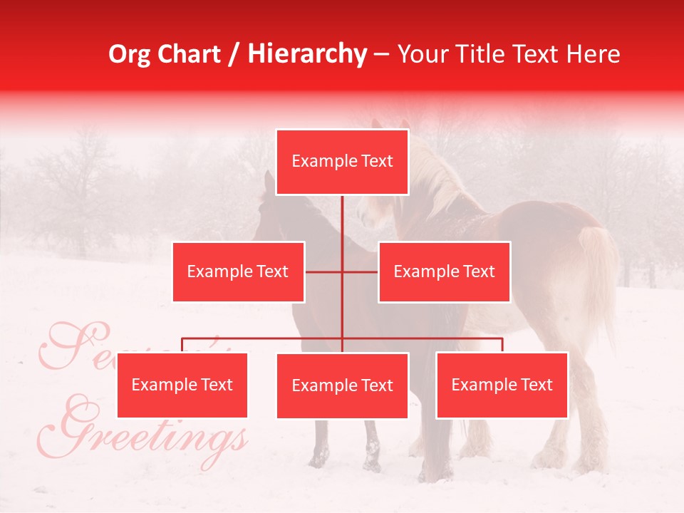 Looking For Santa Two Horses Small Horse PowerPoint Template