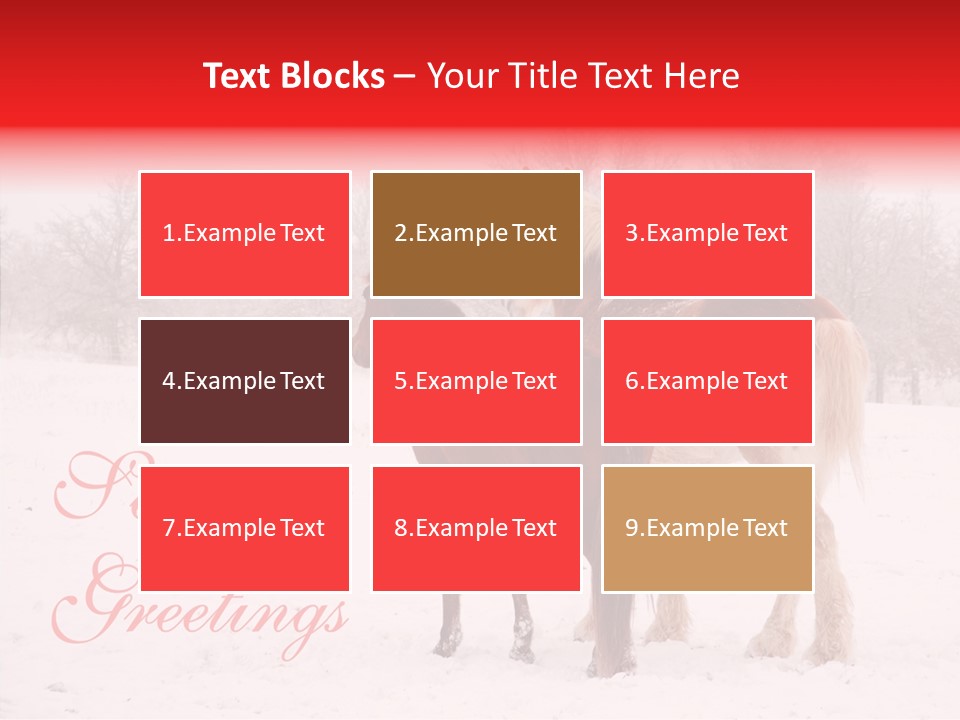 Looking For Santa Two Horses Small Horse PowerPoint Template