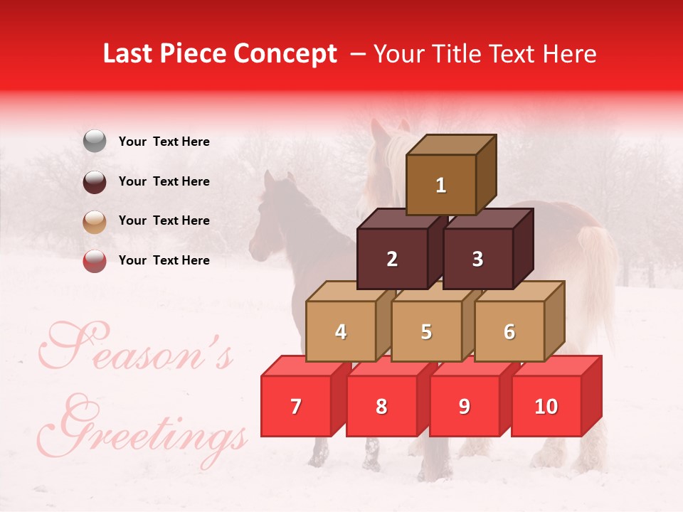 Looking For Santa Two Horses Small Horse PowerPoint Template